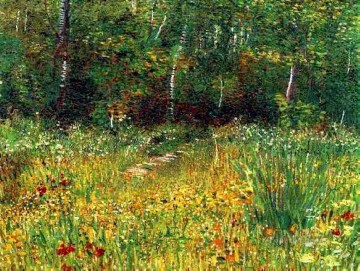  Parque Pintura - Parque en Asnieres en primavera Vincent van Gogh